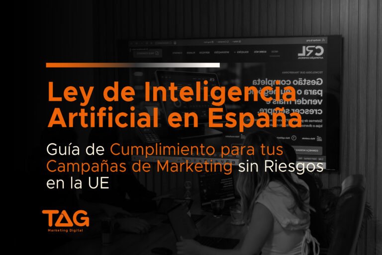 Esquema de niveles de riesgo de la Ley de Inteligencia Artificial en España aplicados al marketing digital.